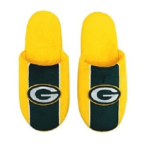 🆕🏈 GREEN BAY PACKERS COLOR BLOCK SLIPPERS - MEN - LARGE ONLY